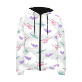 Helicopter plane pattern Men's Padded Hooded Jacket