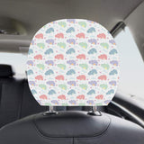Hippopotamus Pattern Print Design 03 Car Headrest Cover
