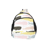 Whale dot pattern All Over Print Chest Bag