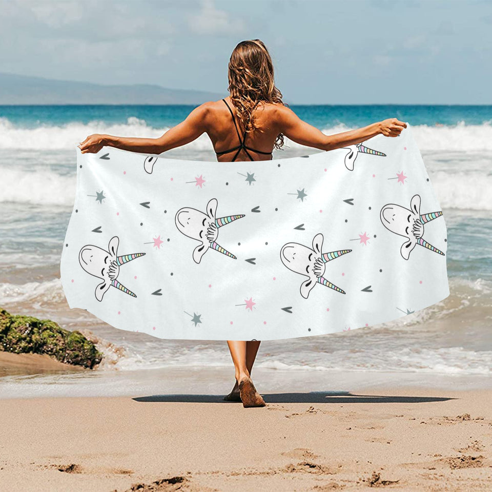 Cute goat design pattern Beach Towel