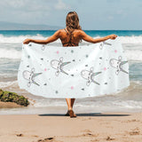 Cute goat design pattern Beach Towel