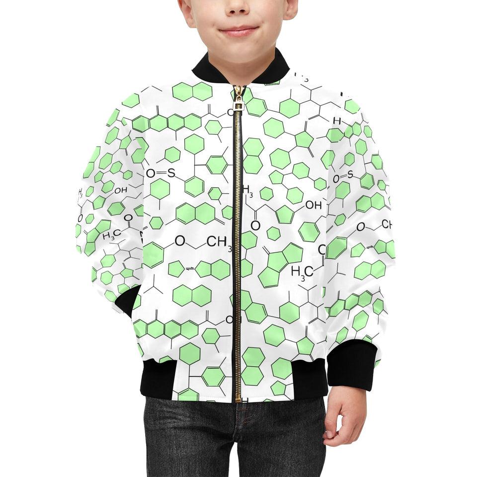 Chemistry Periodic Table Pattern Print Design 03 Kids' Boys' Girls' Bomber Jacket
