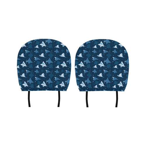 Stingray Pattern Print Design 04 Car Headrest Cover