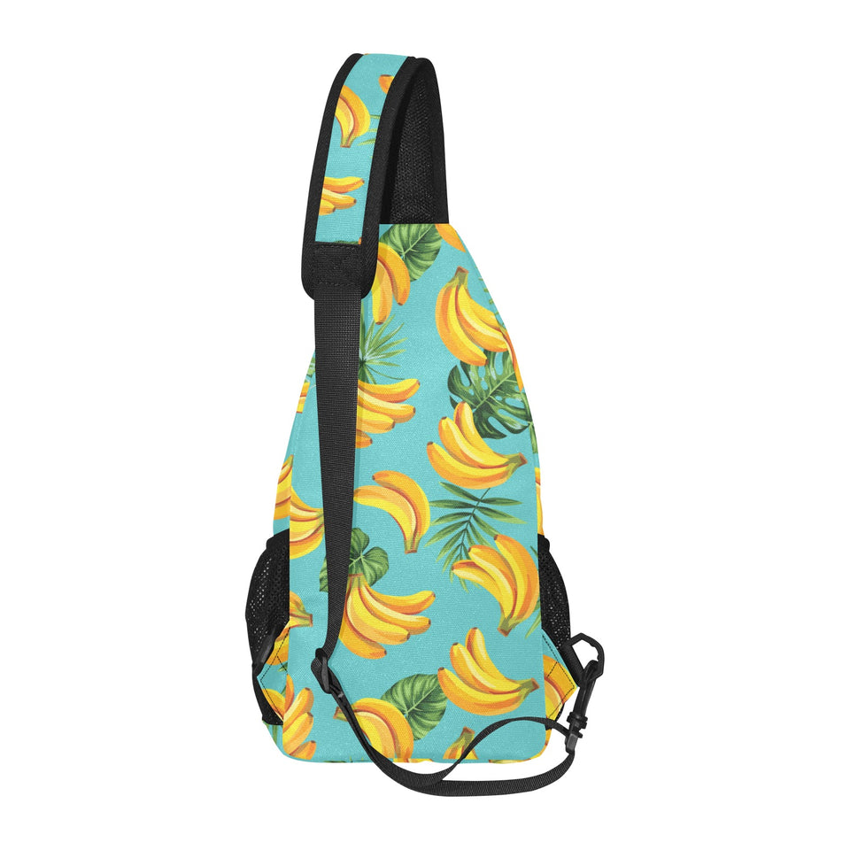 Banana Palm Leaves pattern background All Over Print Chest Bag