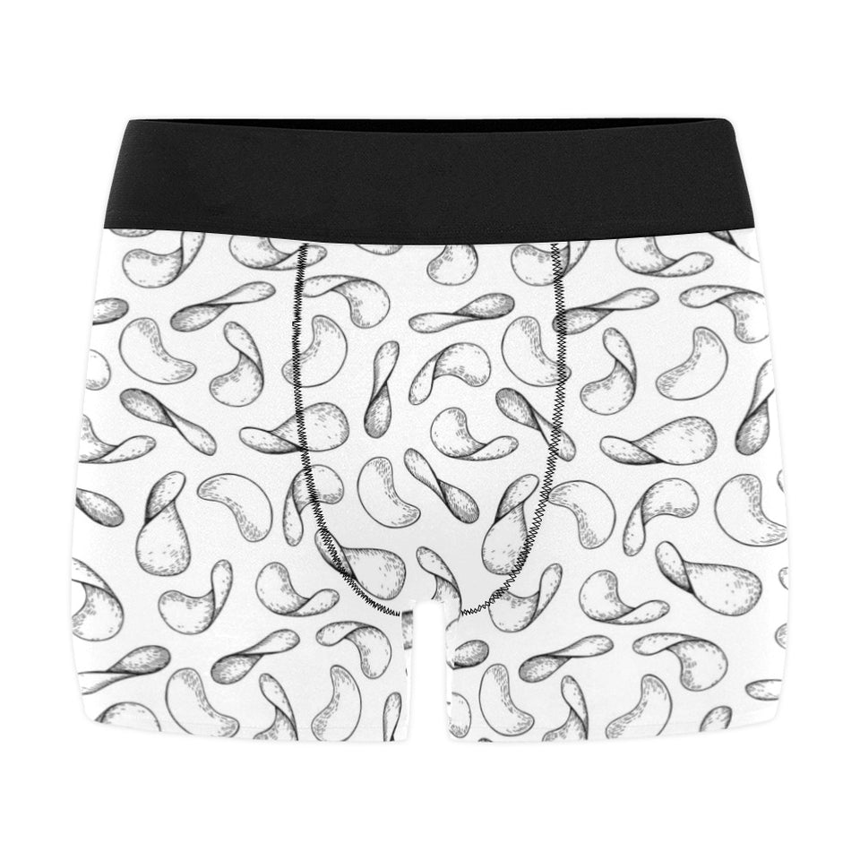 Potato Chips Pattern Print Design 04 Men's All Over Print Boxer Briefs Men's Underwear