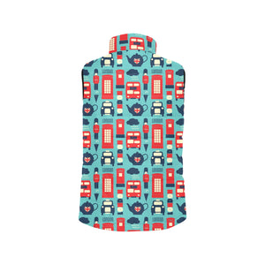 British Pattern Print Design 04 Men's Padded Vest