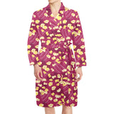 Popcorn Pattern Print Design 02 Men's Long Sleeve Belted Night Robe