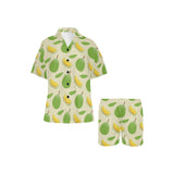 Durian pattern Women's V-Neck Short Pajama Set