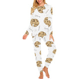 Sketch style cookie pattern Women's All Over Print Pajama Set