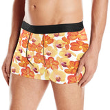 Orange yellow orchid flower pattern background Men's All Over Print Boxer Briefs Men's Underwear