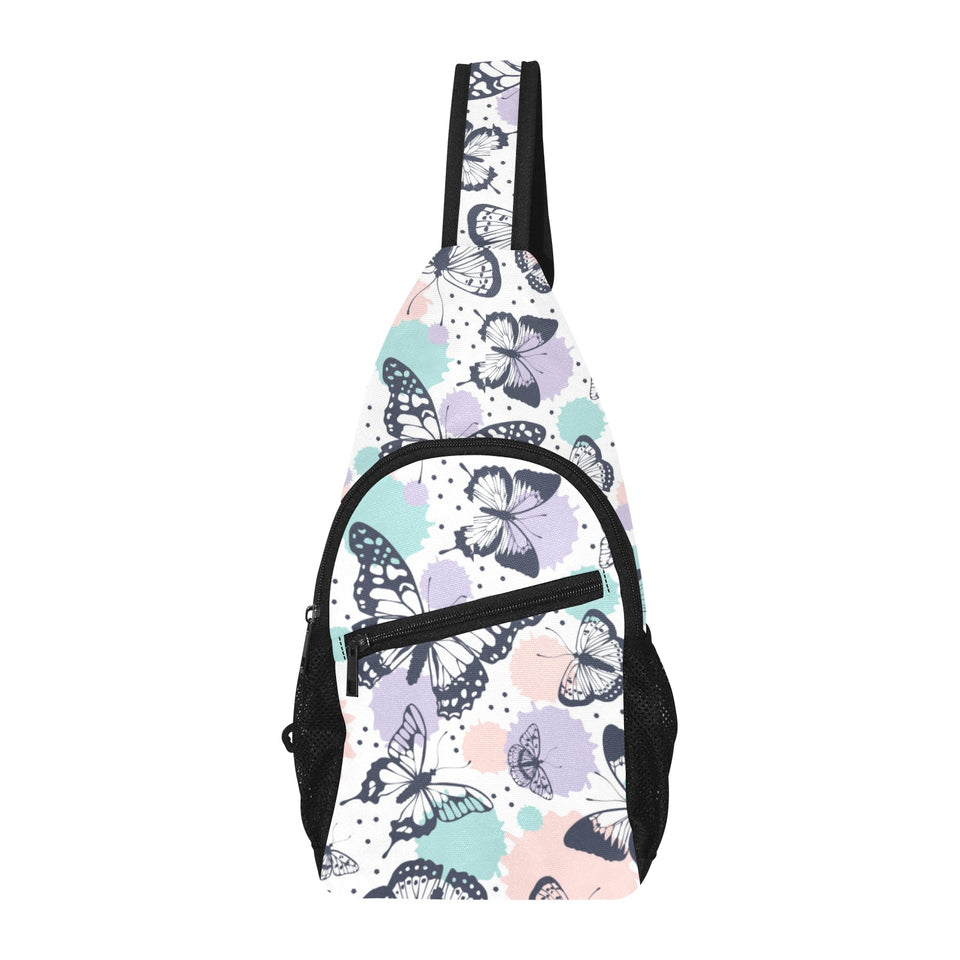 Butterfly pattern All Over Print Chest Bag