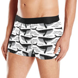 Black whale pattern Men's All Over Print Boxer Briefs Men's Underwear