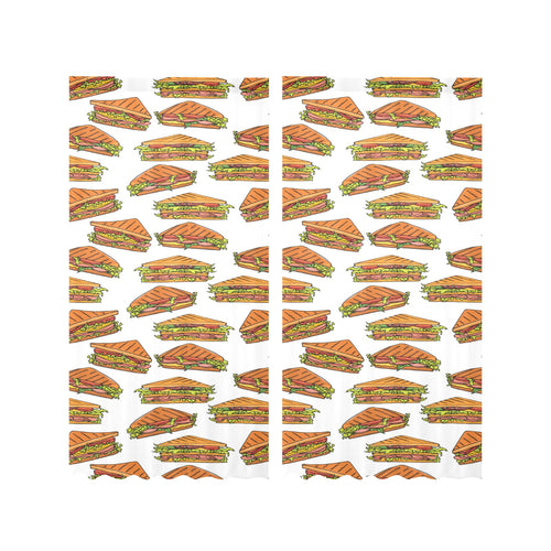 Sandwich Pattern Print Design 02 Gauze Curtain