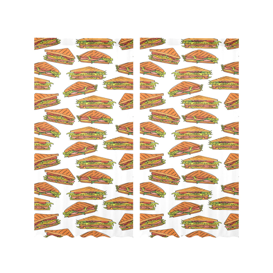 Sandwich Pattern Print Design 02 Gauze Curtain