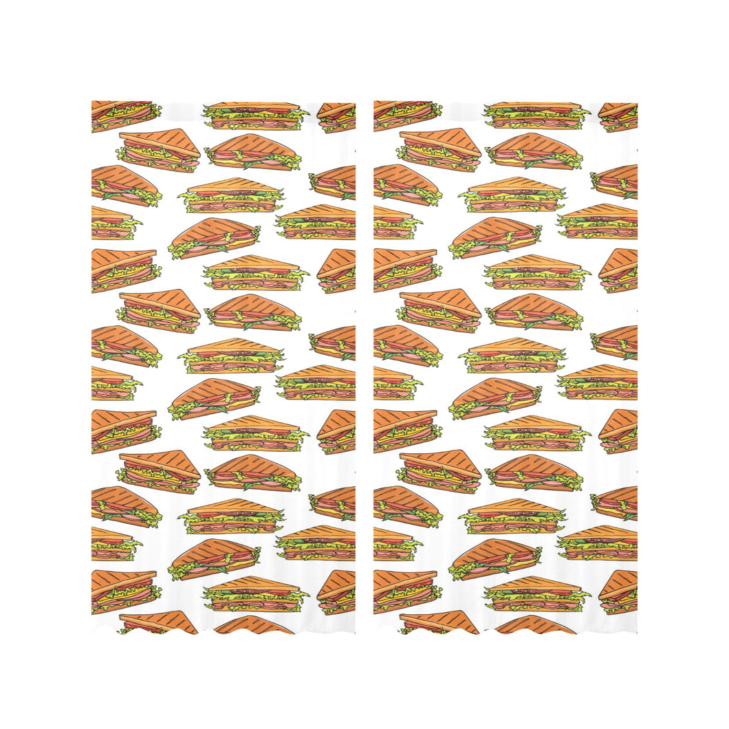 Sandwich Pattern Print Design 02 Gauze Curtain