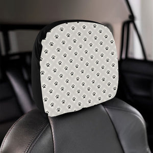 Dog Paws Pattern Print Design 03 Car Headrest Cover