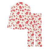 Rose Pattern Print Design 01 Women's Long Pajama Set