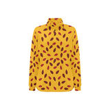 Passion fruit texture Women's Long Sleeve Polo Shirt