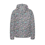 Ostrich Pattern Print Design 01 Kids' Boys' Girls' Padded Hooded Jacket