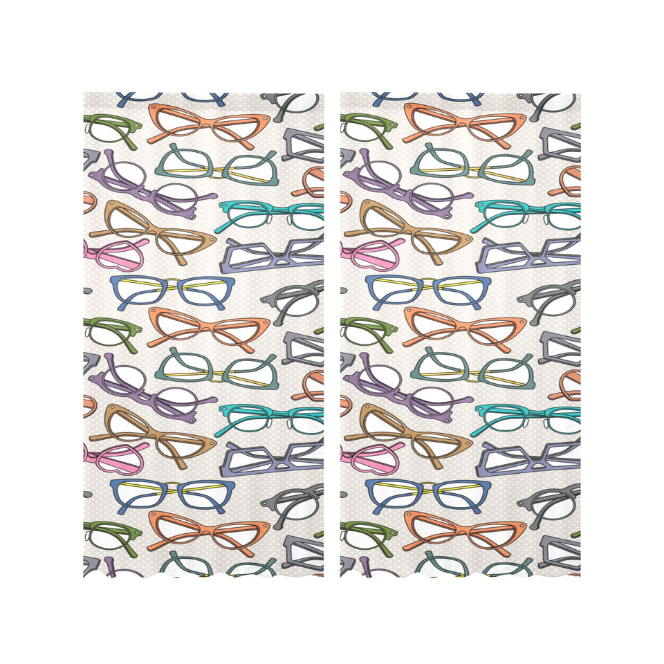 Sun Glasses Pattern Print Design 01 Gauze Curtain