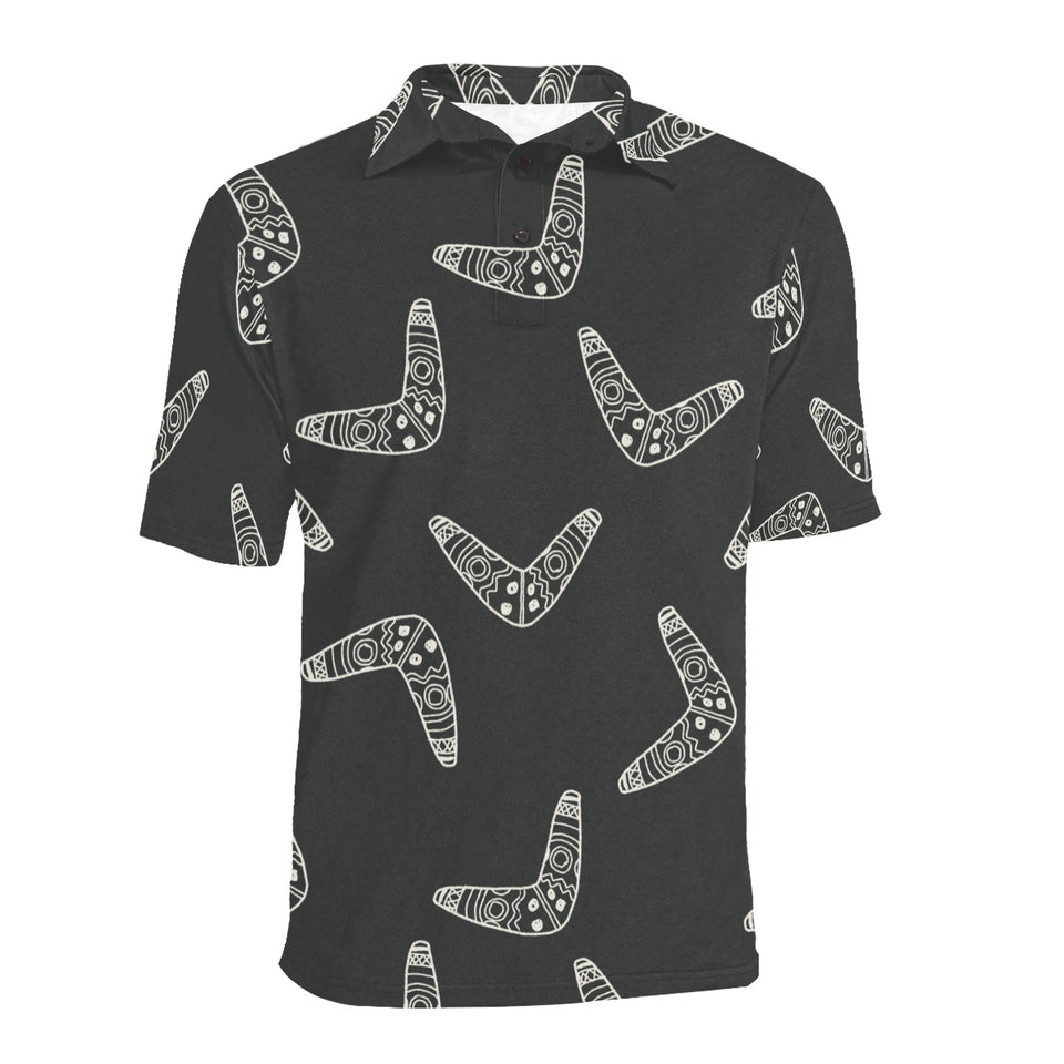 Hand drawn boomerang Australian aboriginal ornamen Men's All Over Print Polo Shirt