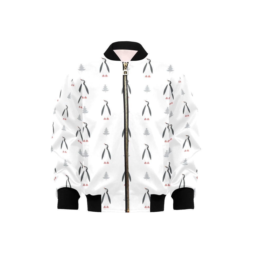 Penguin pattern Kids' Boys' Girls' Bomber Jacket