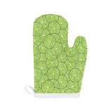 Slices of Lime pattern Heat Resistant Oven Mitts
