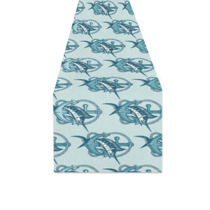 Swordfish Pattern Print Design 05 Table Runner