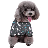 unicorn rainbows moon clound star pattern All Over Print Pet Dog Round Neck Fuzzy Shirt