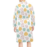 colorful onions white background Men's Long Sleeve Belted Night Robe