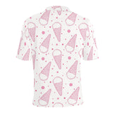 Hand drawn ice cream pattern Men's All Over Print Polo Shirt