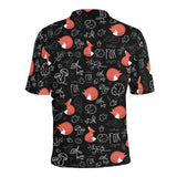fox sleeping fox pattern Men's All Over Print Polo Shirt