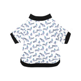 Pigeon Pattern Print Design 03 All Over Print Pet Dog Round Neck Fuzzy Shirt