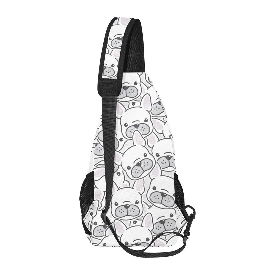 Cute french bulldog head pattern All Over Print Chest Bag