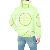 Cucumber pattern Men's Padded Hooded Jacket
