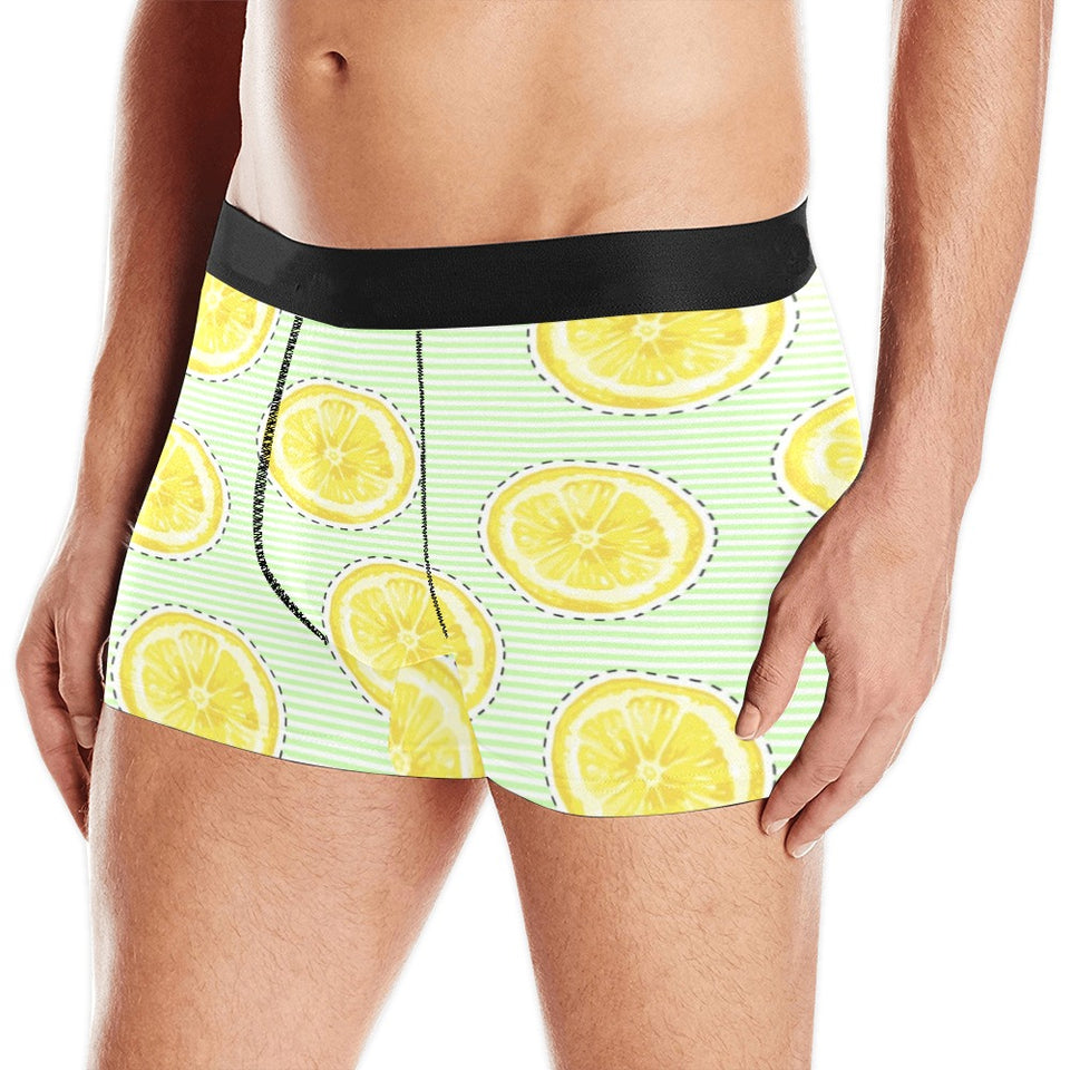 slice of lemon pattern Men's All Over Print Boxer Briefs Men's Underwear