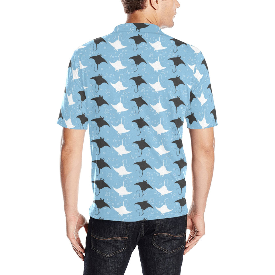 Stingray Pattern Print Design 03 Men's All Over Print Polo Shirt
