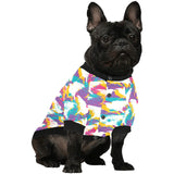 Colorful crow illustration pattern All Over Print Pet Dog Round Neck Fuzzy Shirt