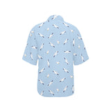 Seagull Pattern Print Design 02 Women's All Over Print Hawaiian Shirt