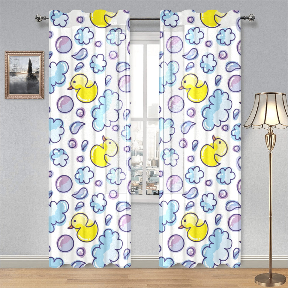 Duck Pattern Print Design 01 Gauze Curtain
