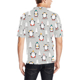 Cute Penguin christmas pattern Men's All Over Print Polo Shirt