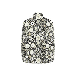 Gear Pattern Print Design 02 Women's Long Sleeve Polo Shirt