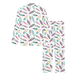 Surfboard Pattern Print Design 04 Women's Long Pajama Set