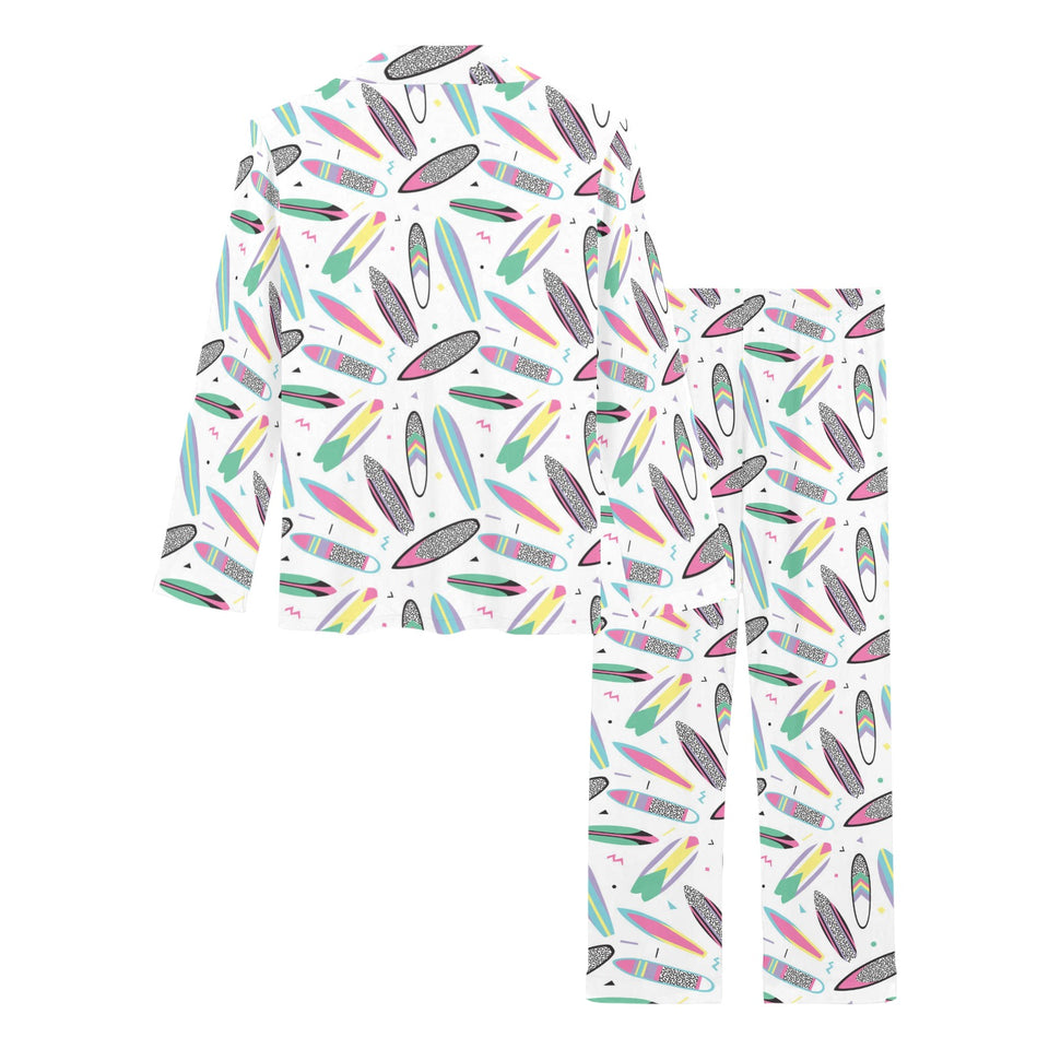 Surfboard Pattern Print Design 04 Women's Long Pajama Set