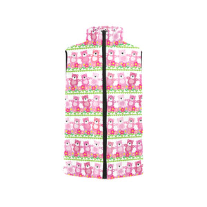 Teddy Bear Pattern Print Design 04 Women's Padded Vest