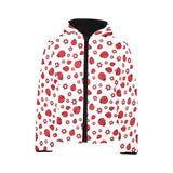 Ladybug Pattern Print Design 04 Kids' Boys' Girls' Padded Hooded Jacket