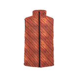 Wood Printed Pattern Print Design 03 Women's Padded Vest