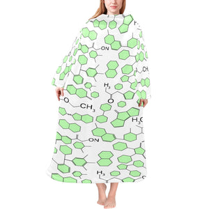 Chemistry Periodic Table Pattern Print Design 03 Blanket Robe with Sleeves