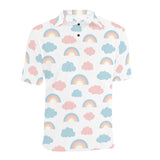Cute rainbow clound pattern Men's All Over Print Polo Shirt