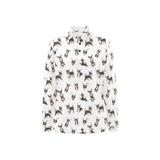 Chihuahua dog pattern Women's Long Sleeve Polo Shirt